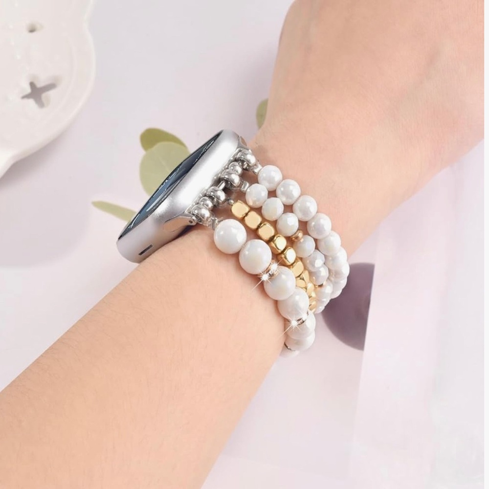🌸NEW CAGOS Natural Stone Compatible w Apple Watch Band 38mm/40mm/41mm/42mm/44mm - Picture 6 of 7